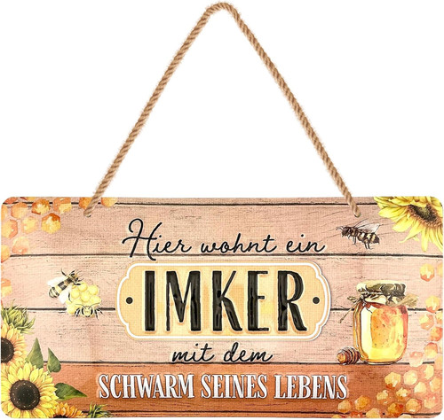 Retro blechschild imker - blechschild,