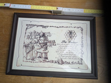 gerahmten Druck mit einer